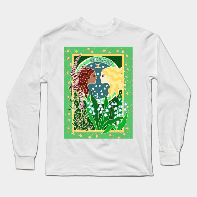 Gemini zodiac Long Sleeve T-Shirt by KBMorgan